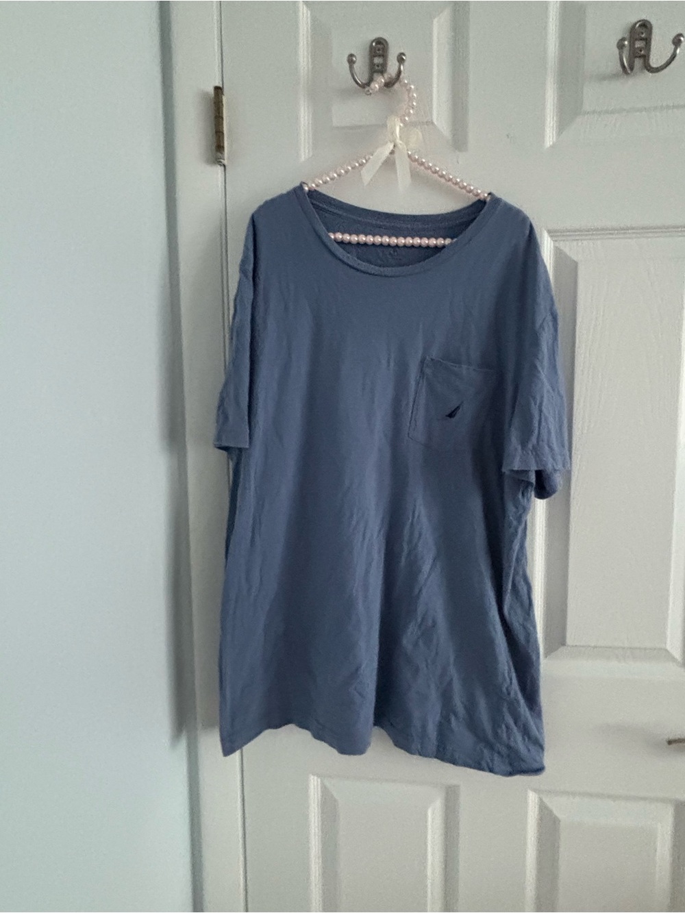 Nautica Slate Blue Short Sleeve Pocket Tee